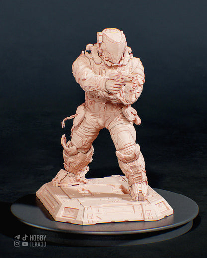 Hugh - 3D Model – Unpainted Display Figure, Action Figure, inspired by Pragmata