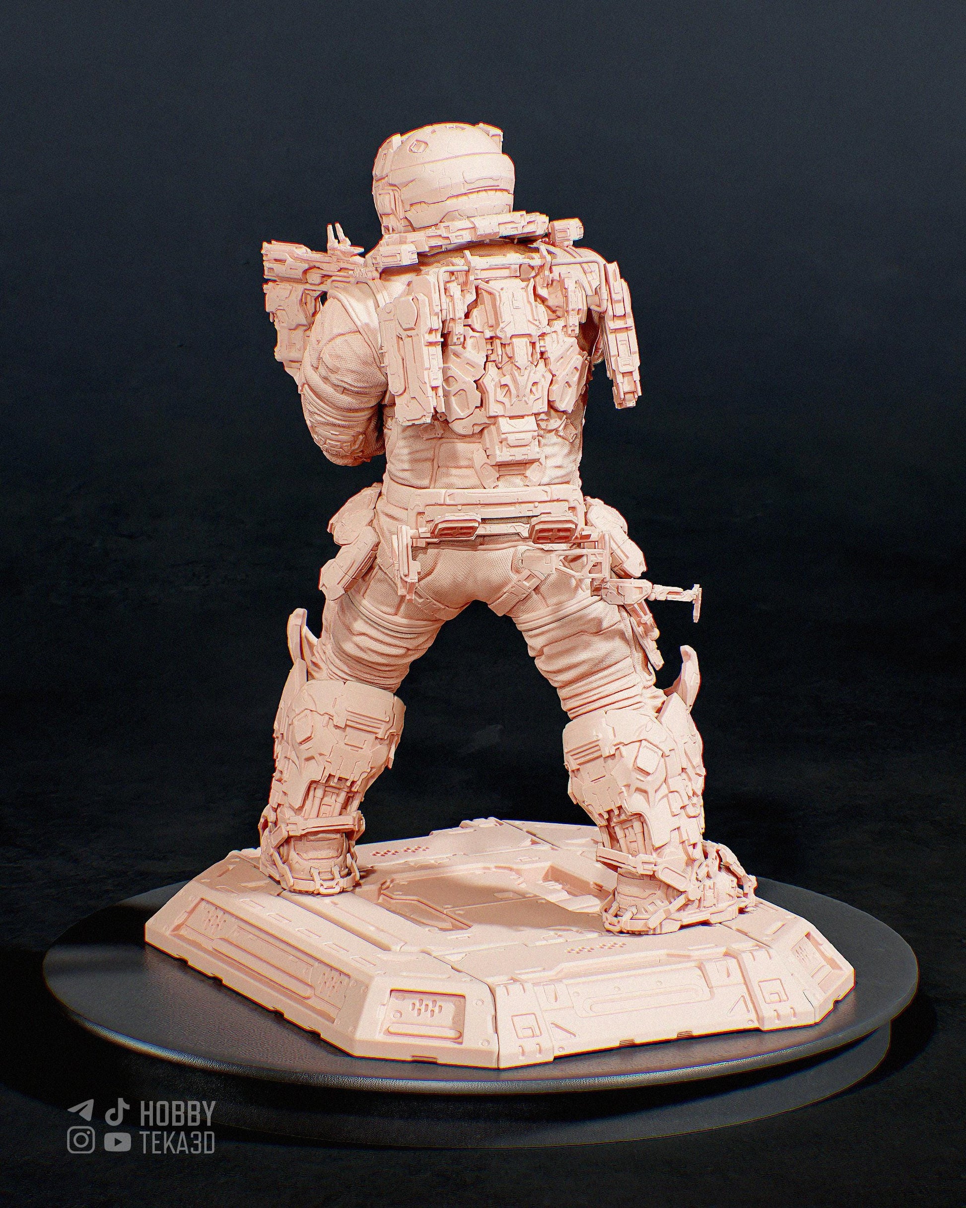 Hugh - 3D Model – Unpainted Display Figure, Action Figure, inspired by Pragmata