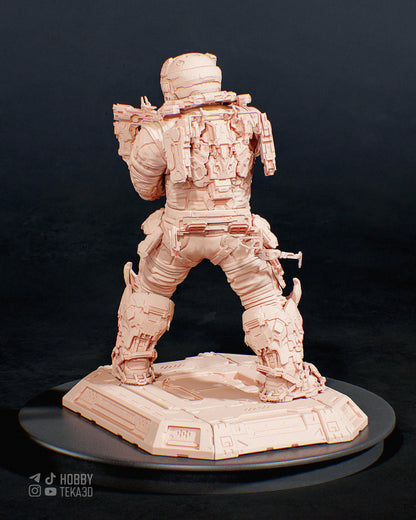 Hugh - 3D Model – Unpainted Display Figure, Action Figure, inspired by Pragmata