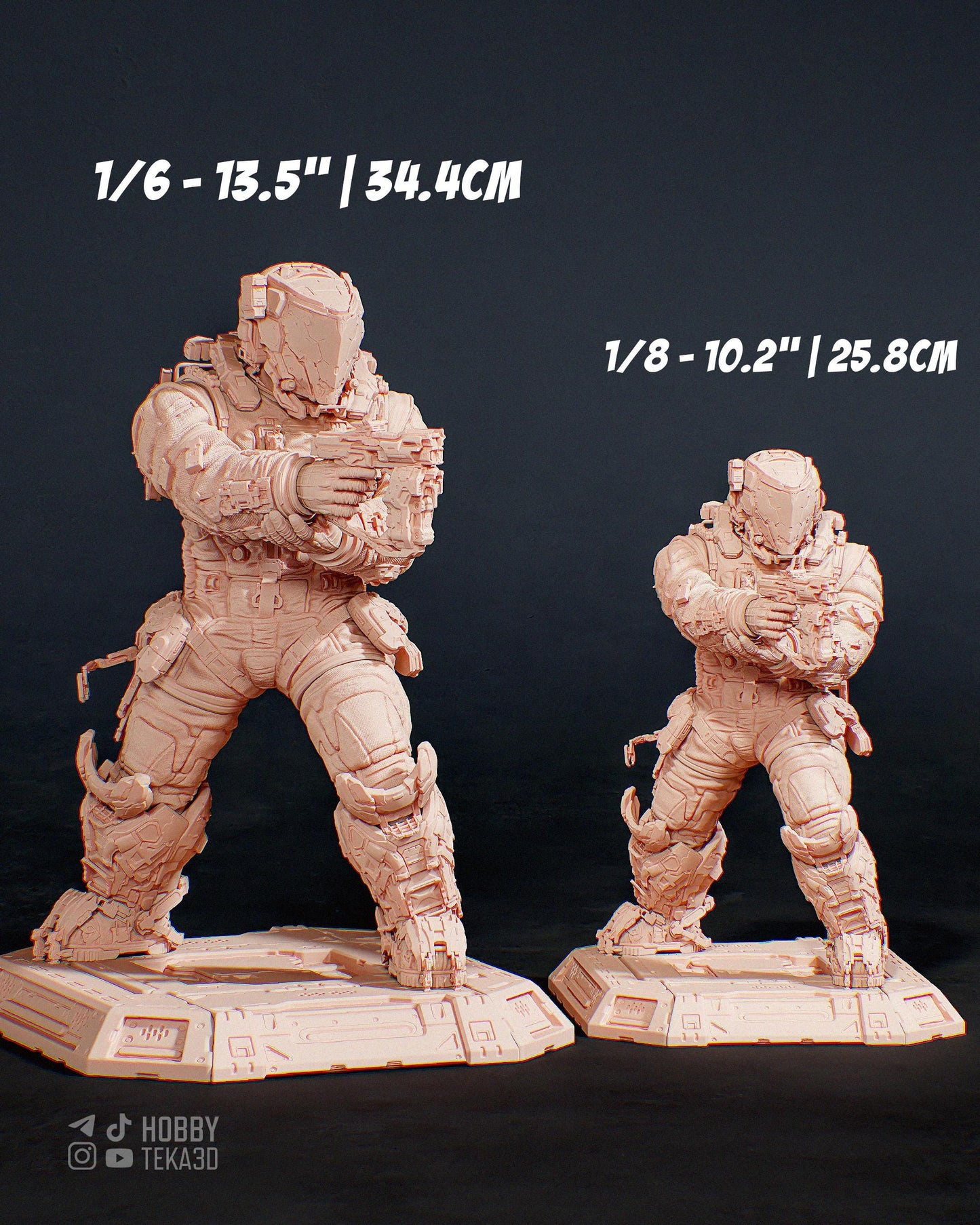 Hugh - 3D Model – Unpainted Display Figure, Action Figure, inspired by Pragmata