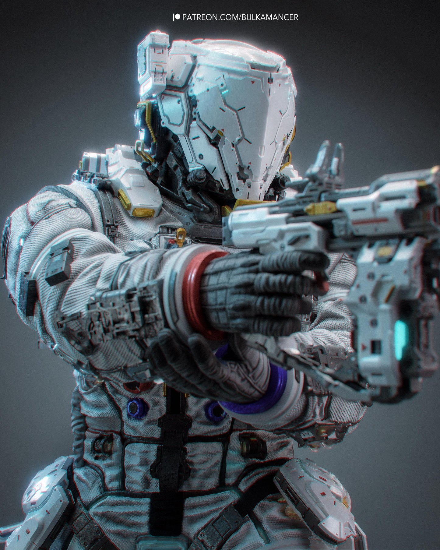 Hugh - Handpainted Collector Statue, Action Figure, inspired by Pragmata