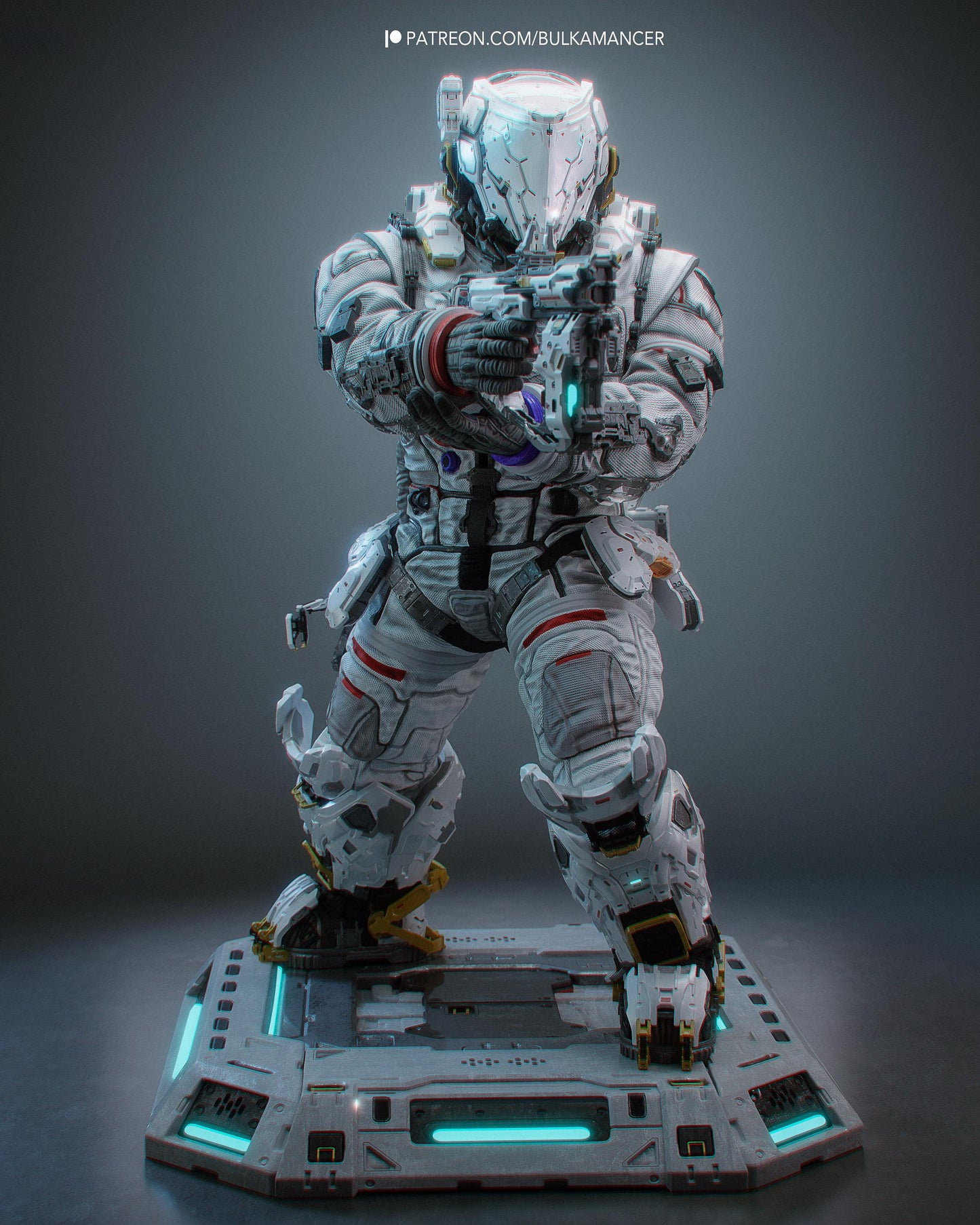 Hugh - Handpainted Collector Statue, Action Figure, inspired by Pragmata
