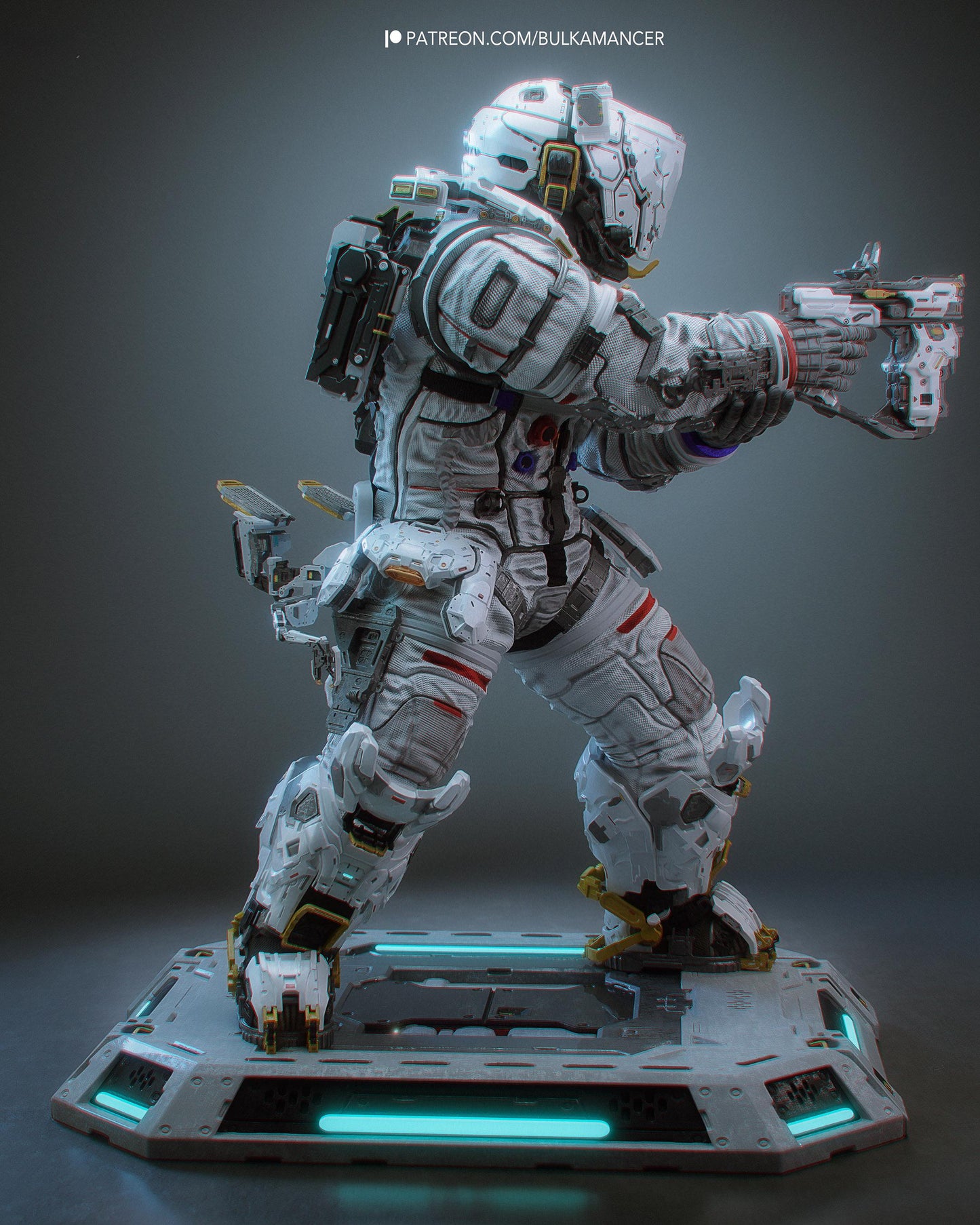 Hugh - Handpainted Collector Statue, Action Figure, inspired by Pragmata