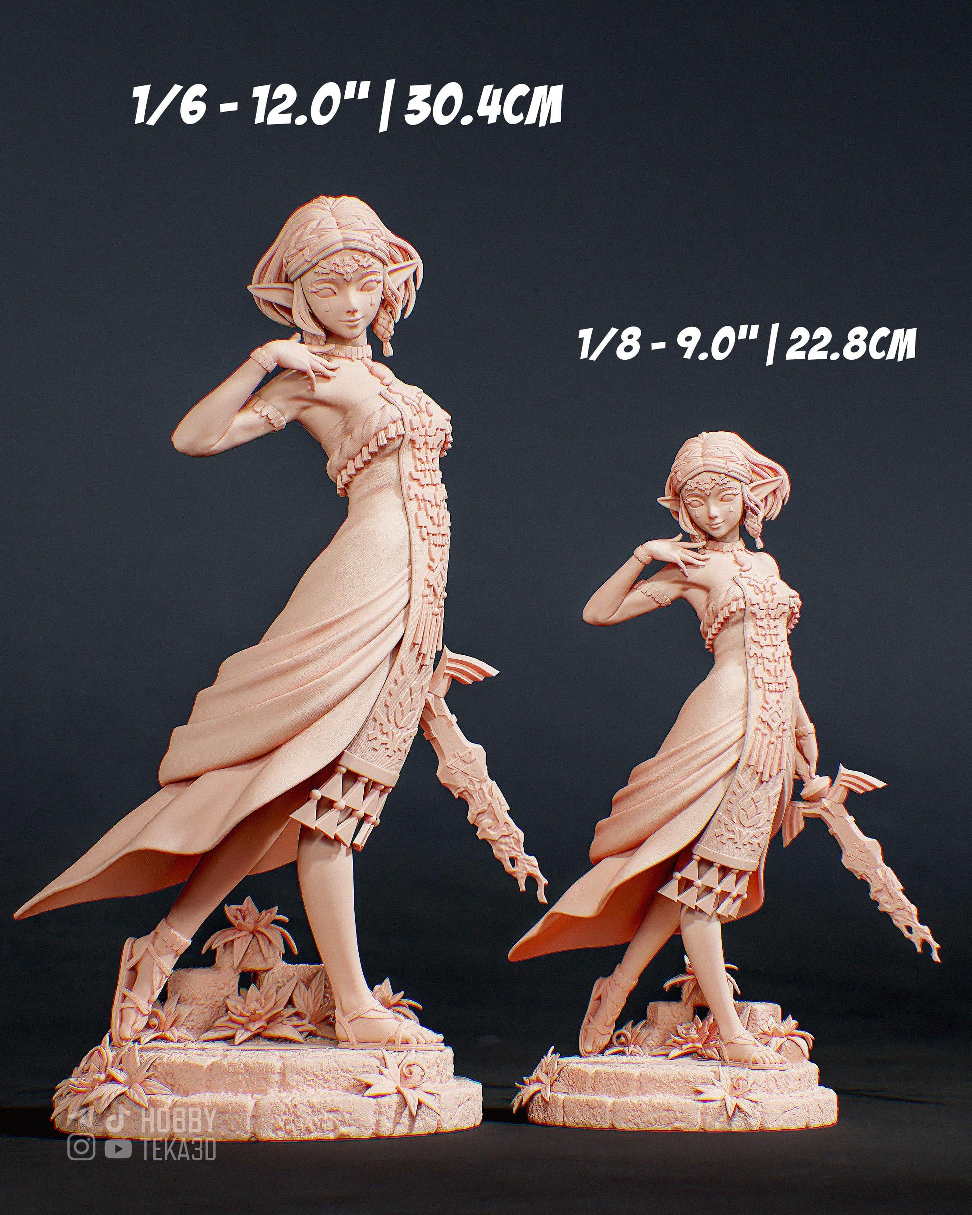 3D Model – DIY Paintable Statue, Action Figure, inspired by The Legend of Zelda – Sage