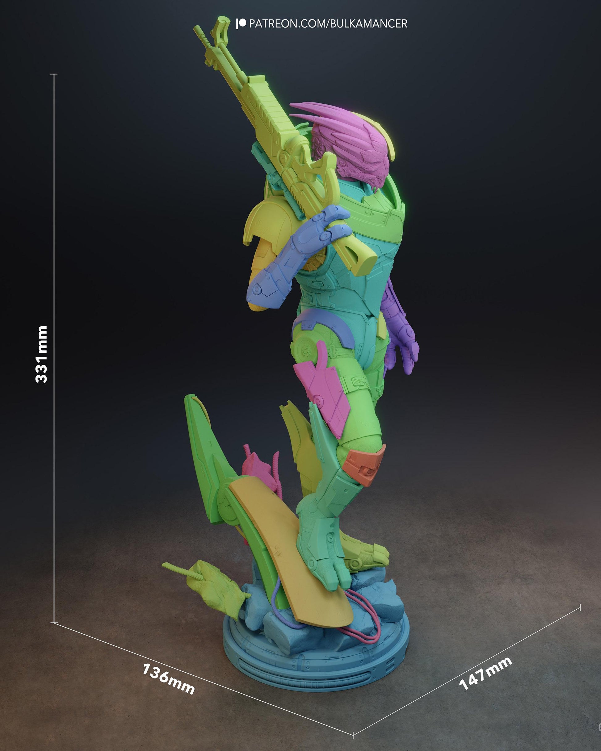 3D Model – Handpainted Resin Figure, Action Figure, inspired by Mass Effect – Marksman