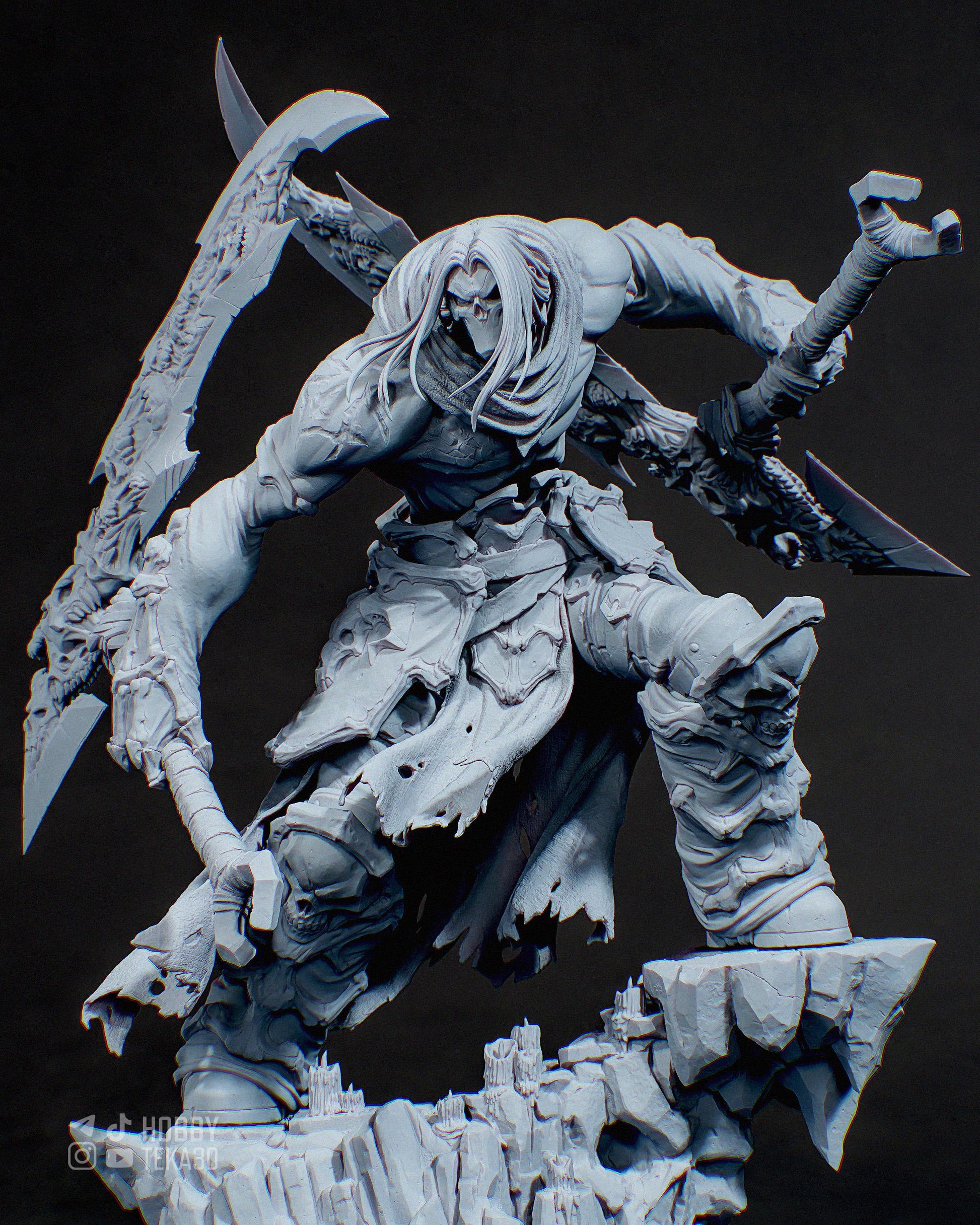 3D Model – DIY Resin Model Kit, Action Figure, inspired by Darksiders II – Harbinger