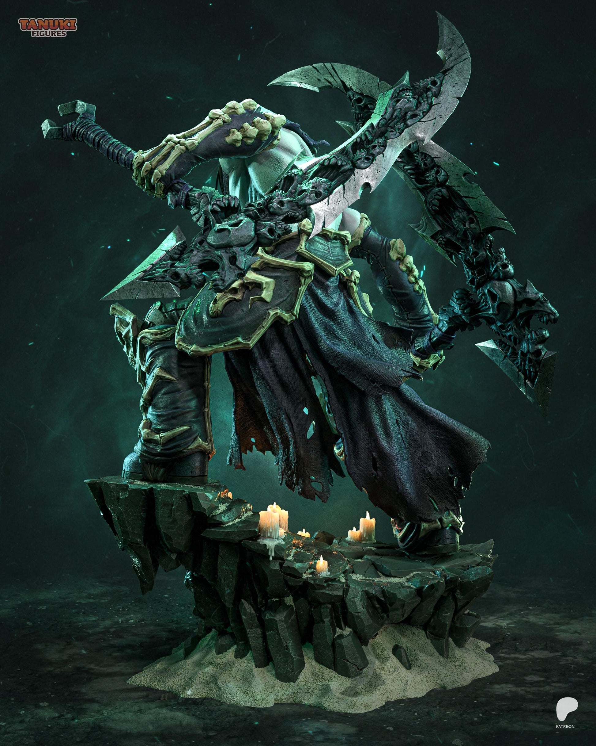 3D Model – Handpainted Collector Statue, Action Figure, inspired by Darksiders II – Reaper