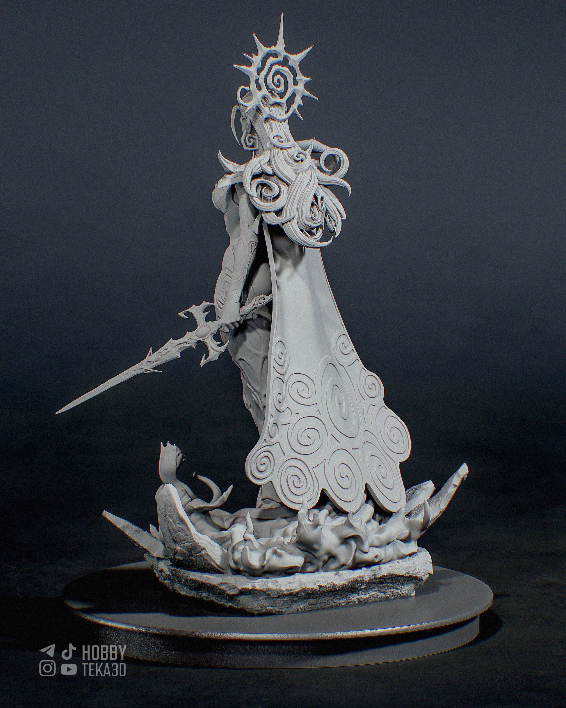 3D Model – Unpainted Resin Figure, Action Figure, inspired by Marvel, Death Goddes