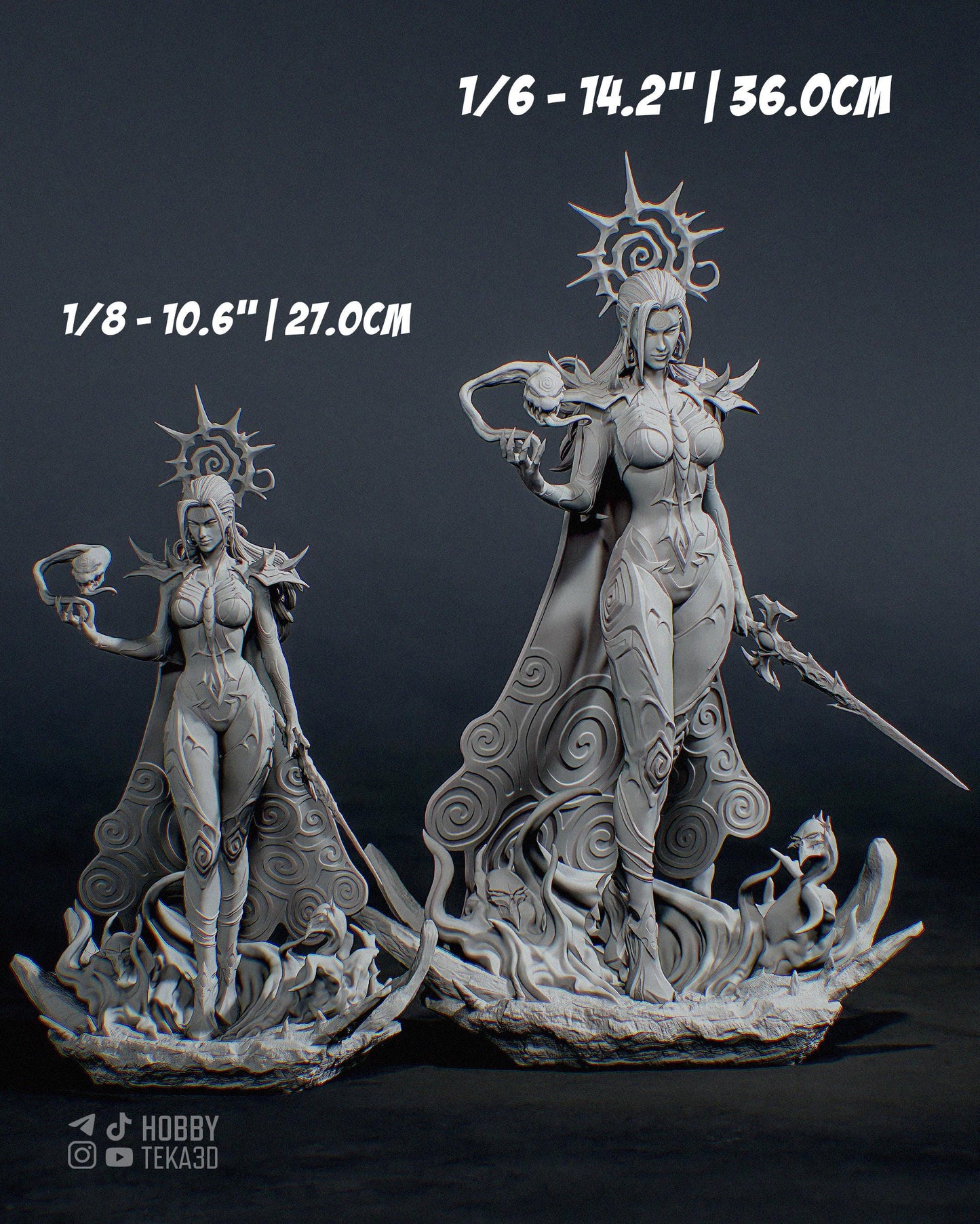 3D Model – Unpainted Resin Figure, Action Figure, inspired by Marvel, Death Goddes