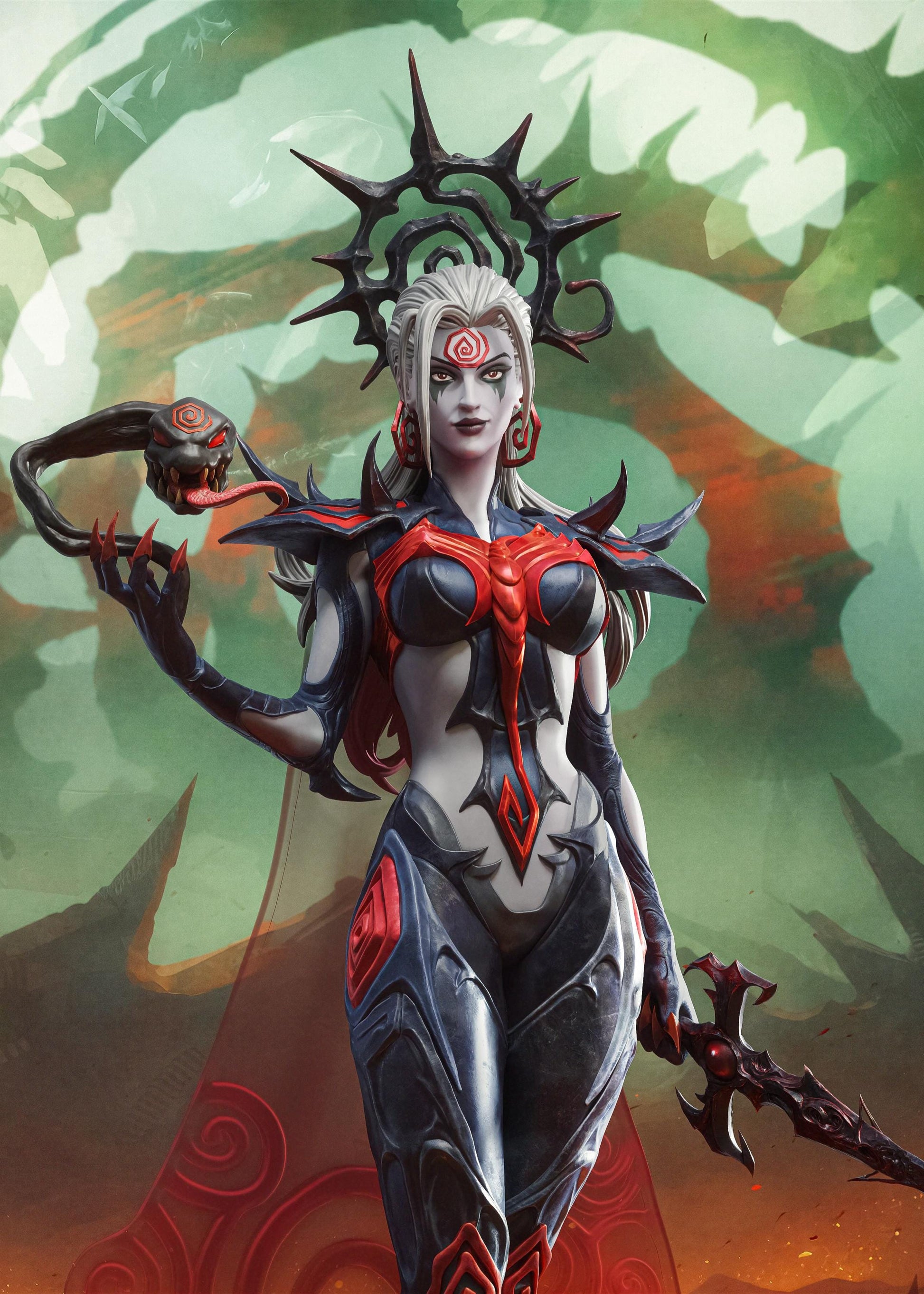 3D Model – Handpainted Collector Statue, Action Figure, inspired by Marvel Thor – Deathqueen