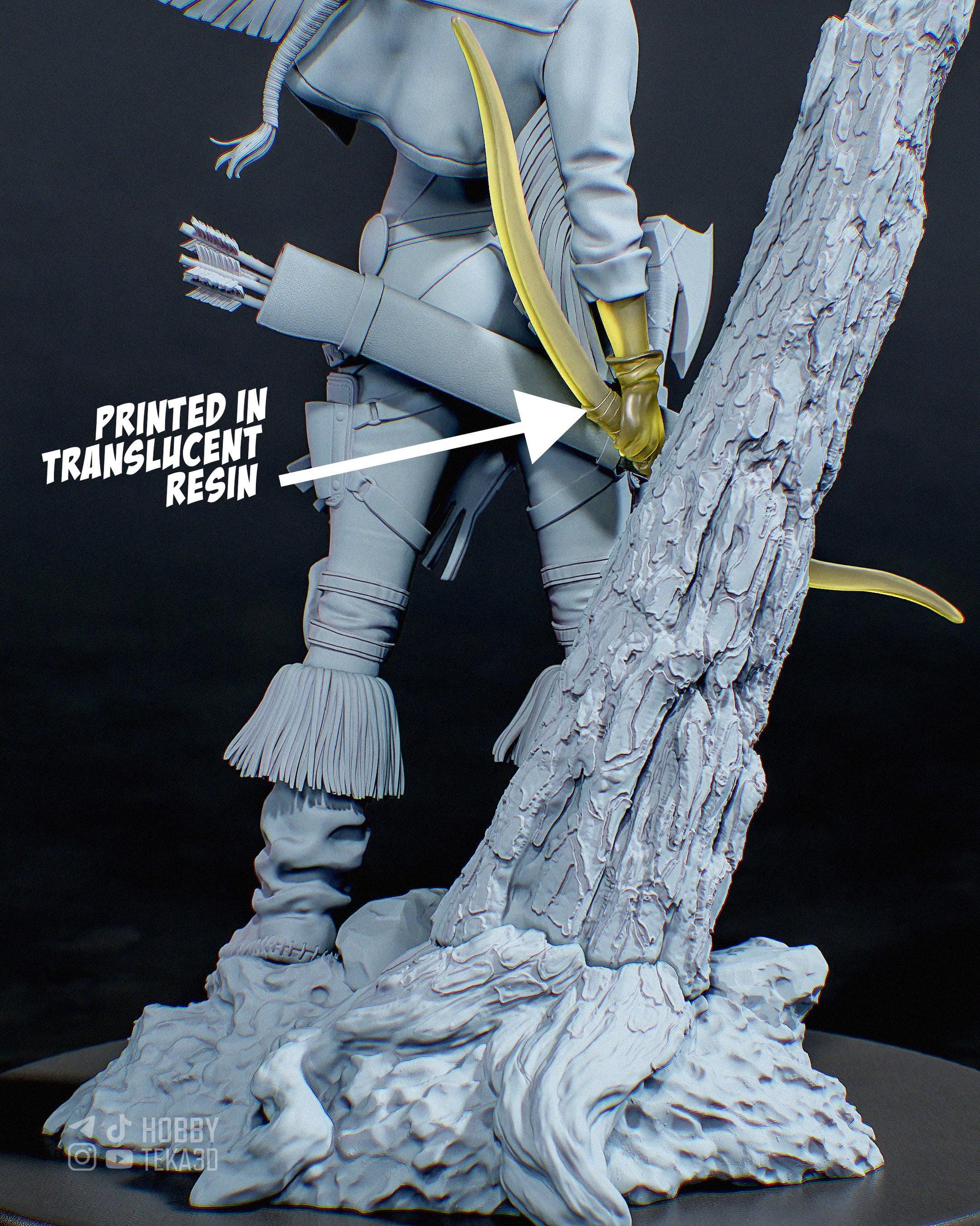 3D Model – DIY Resin Model Kit, Action Figure, inspired by X-Men – Huntress