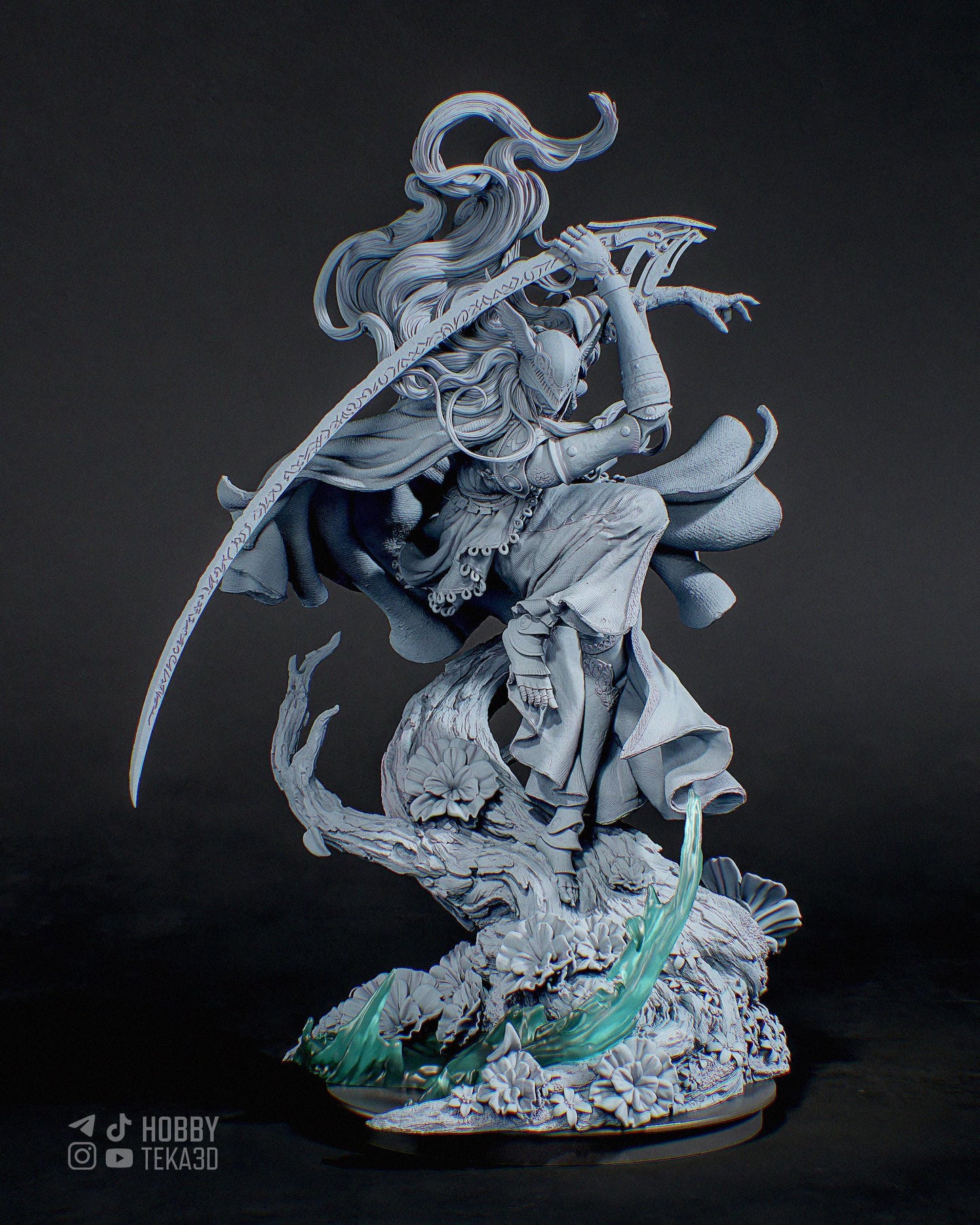 3D Model – Unpainted Resin Figure, Action Figure, inspired by Elden Ring – Valkyrie