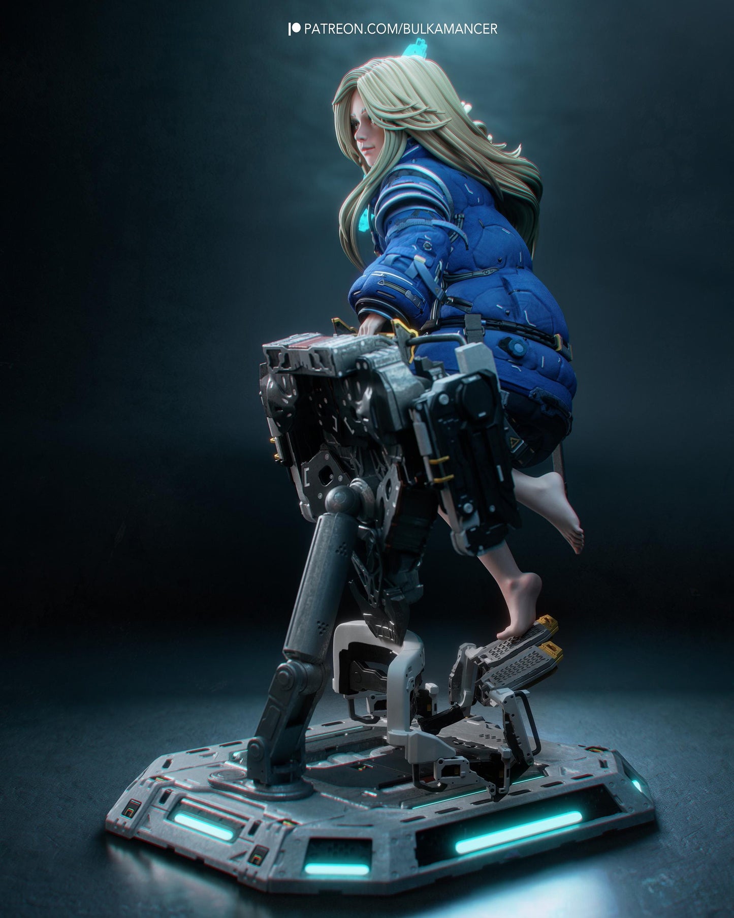 Diana 3D Model – Premium Handpainted Figure, Action Figure, inspired by Pragmata
