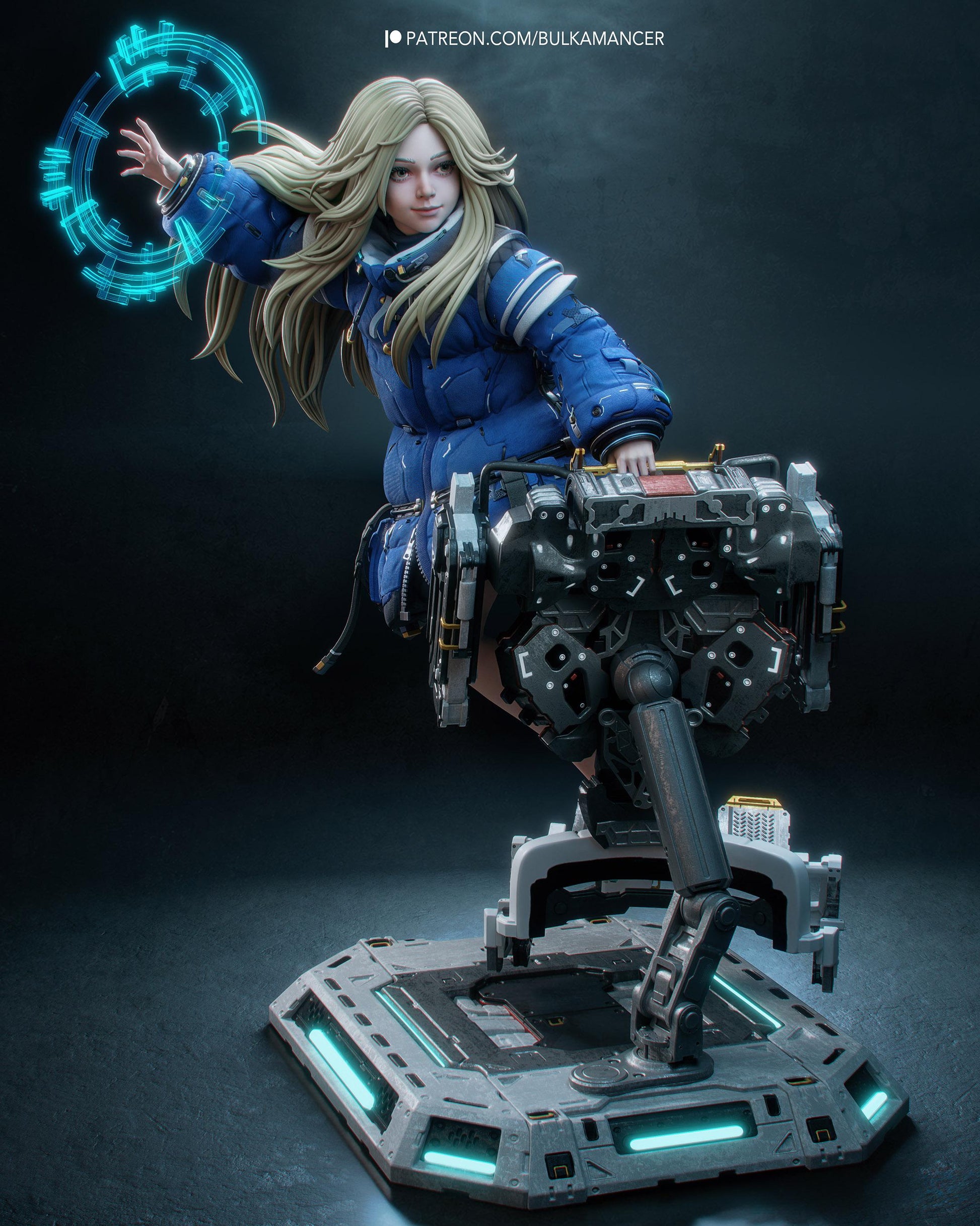 Diana 3D Model – Premium Handpainted Figure, Action Figure, inspired by Pragmata