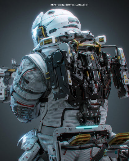 Hugh - Handpainted Collector Statue, Action Figure, inspired by Pragmata