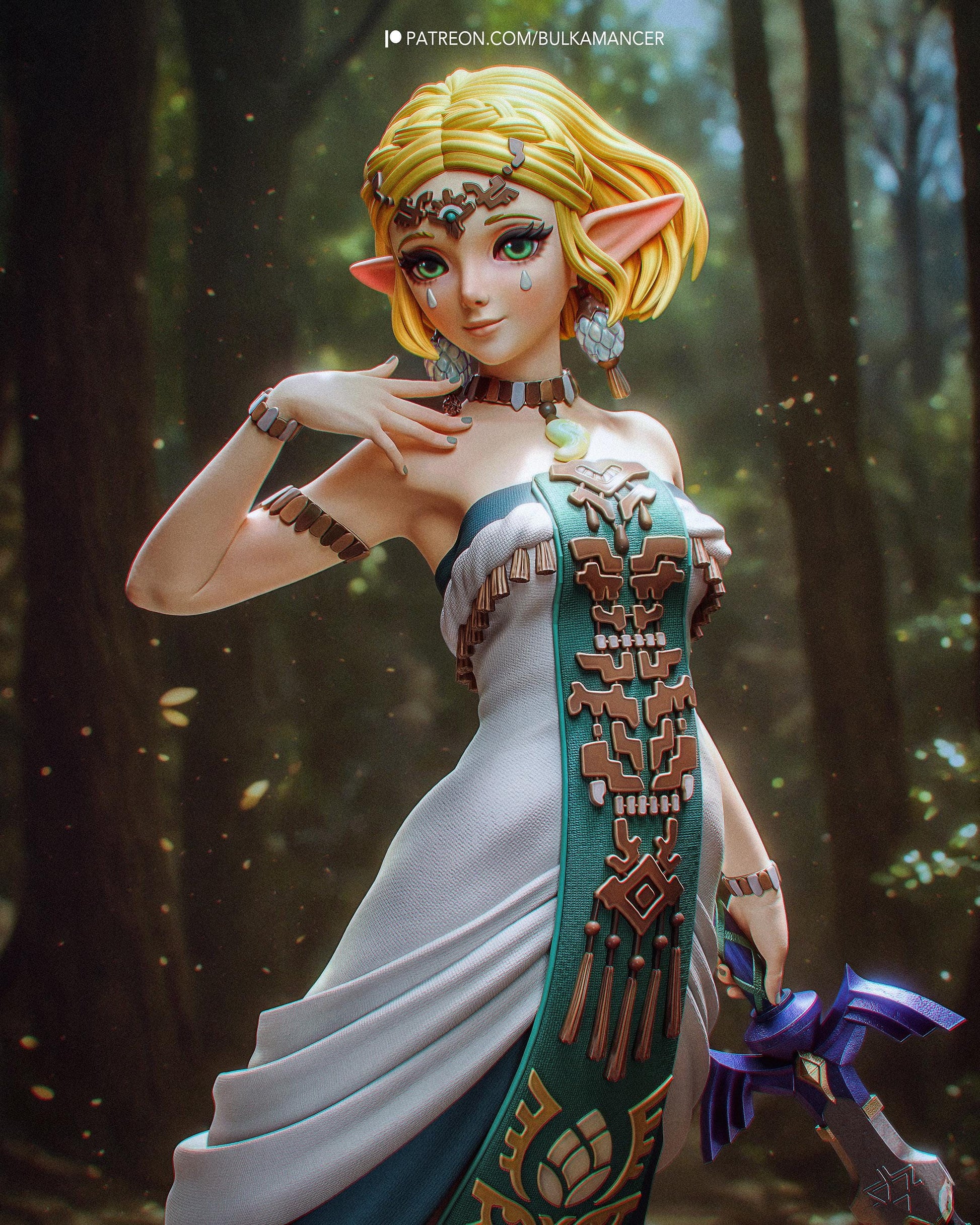 3D Model – Handpainted Display Figure, Action Figure, inspired by The Legend of Zelda – Princess