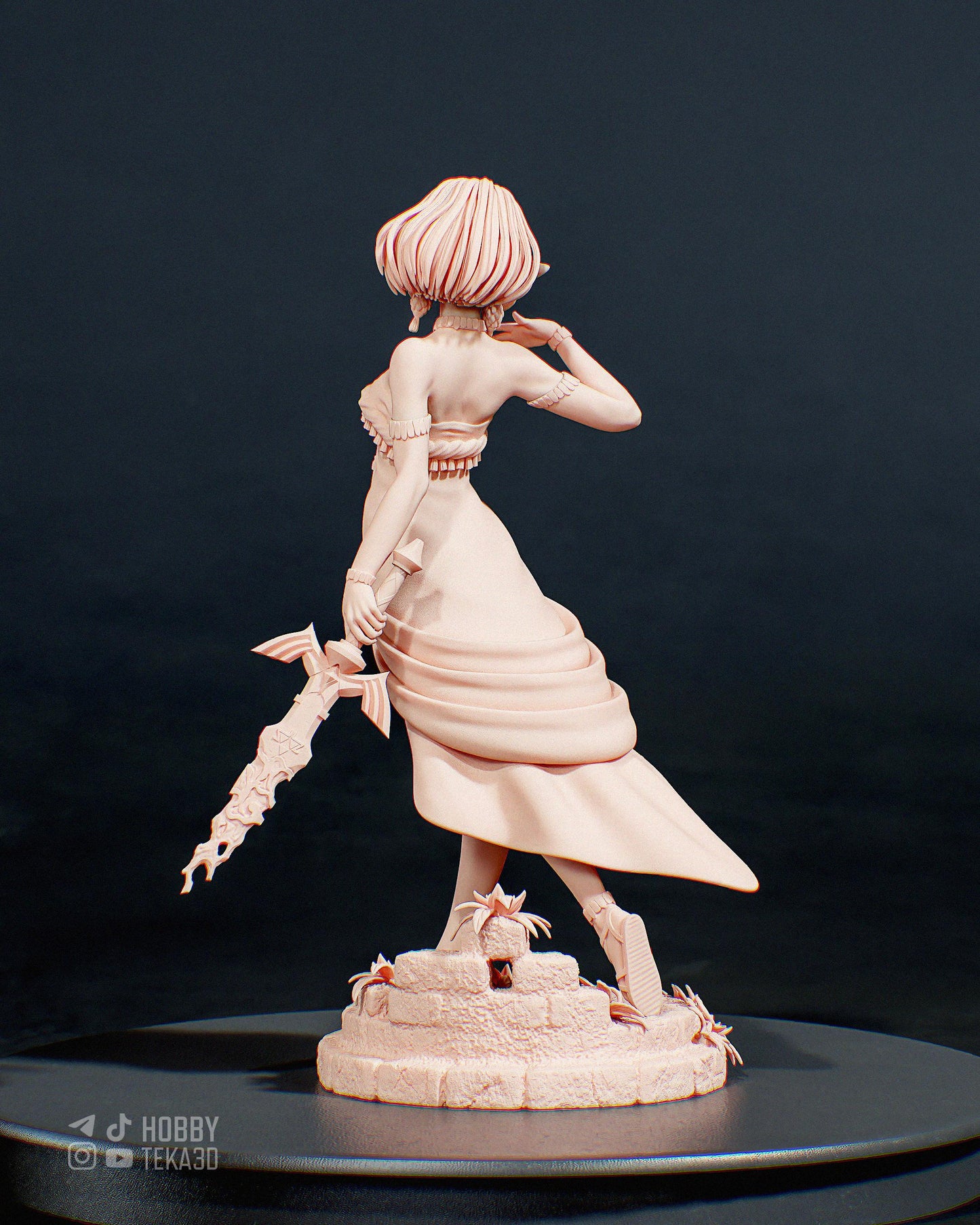 3D Model – DIY Paintable Statue, Action Figure, inspired by The Legend of Zelda – Sage