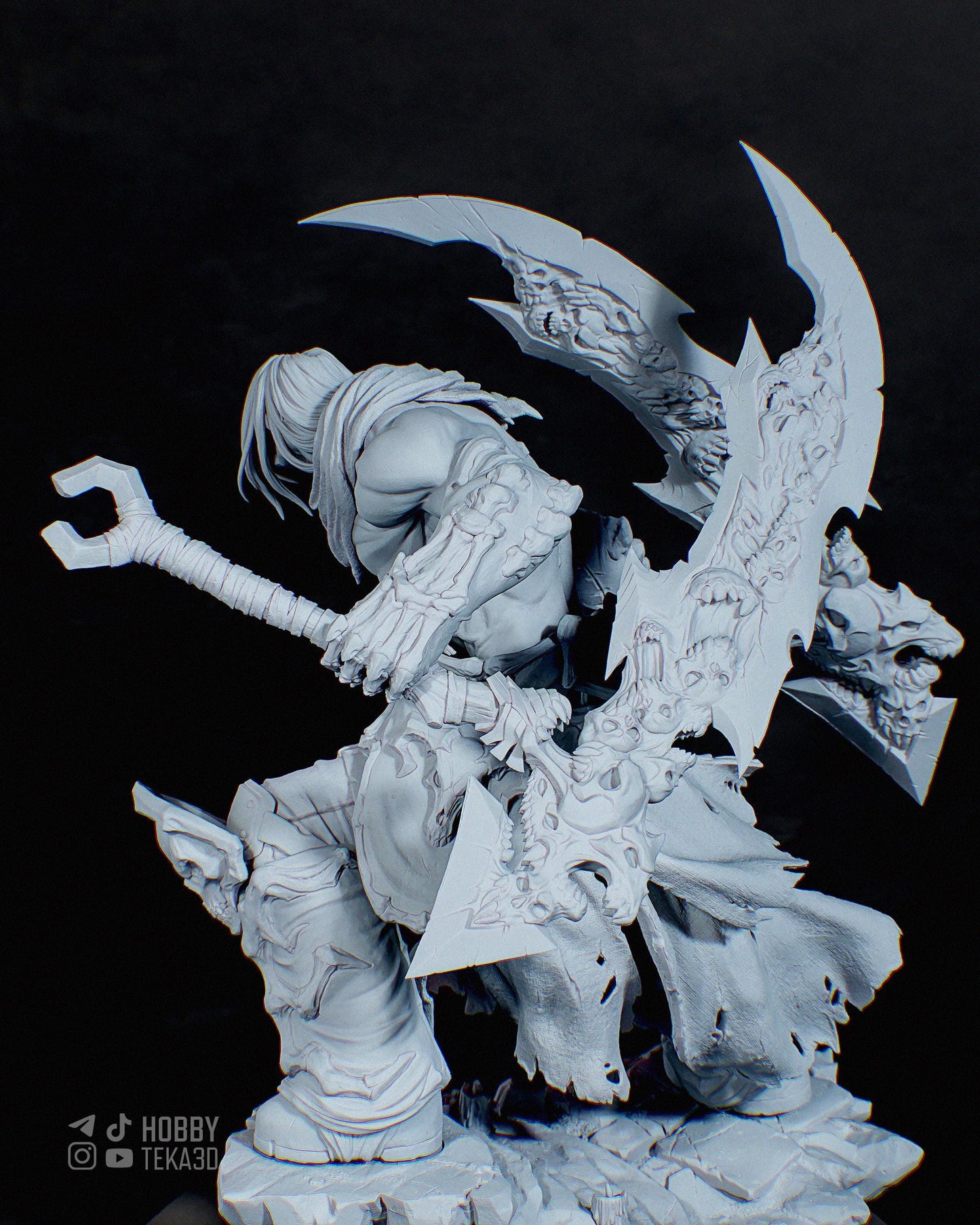 3D Model – DIY Resin Model Kit, Action Figure, inspired by Darksiders II – Harbinger