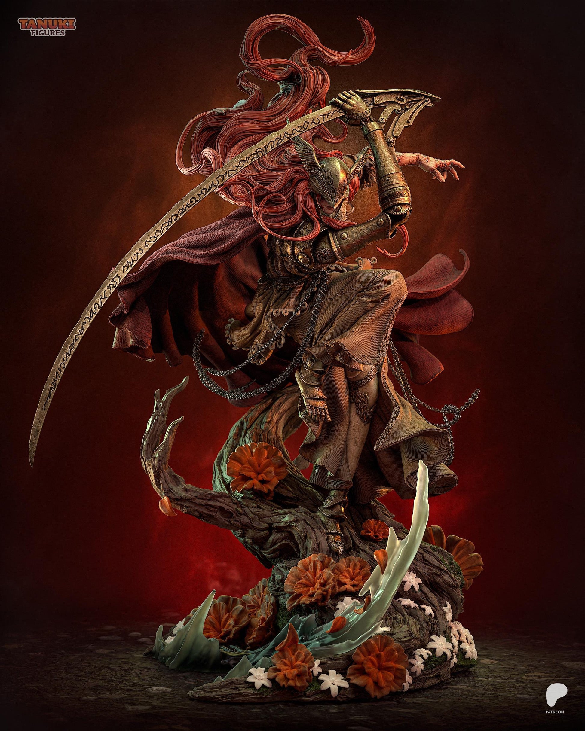3D Model – Premium Handpainted Figure, Action Figure, inspired by Elden Ring – Rotblade