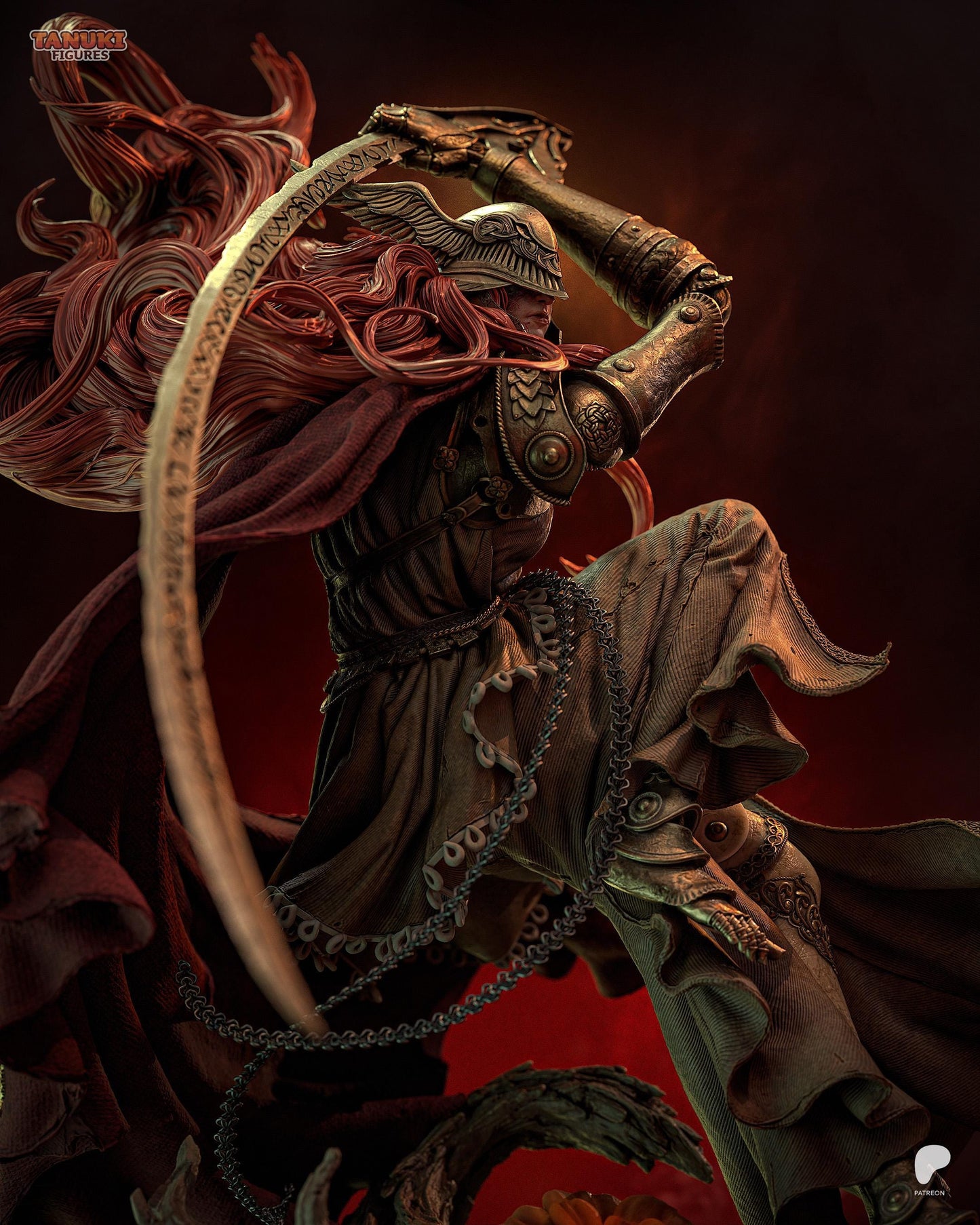 3D Model – Premium Handpainted Figure, Action Figure, inspired by Elden Ring – Rotblade