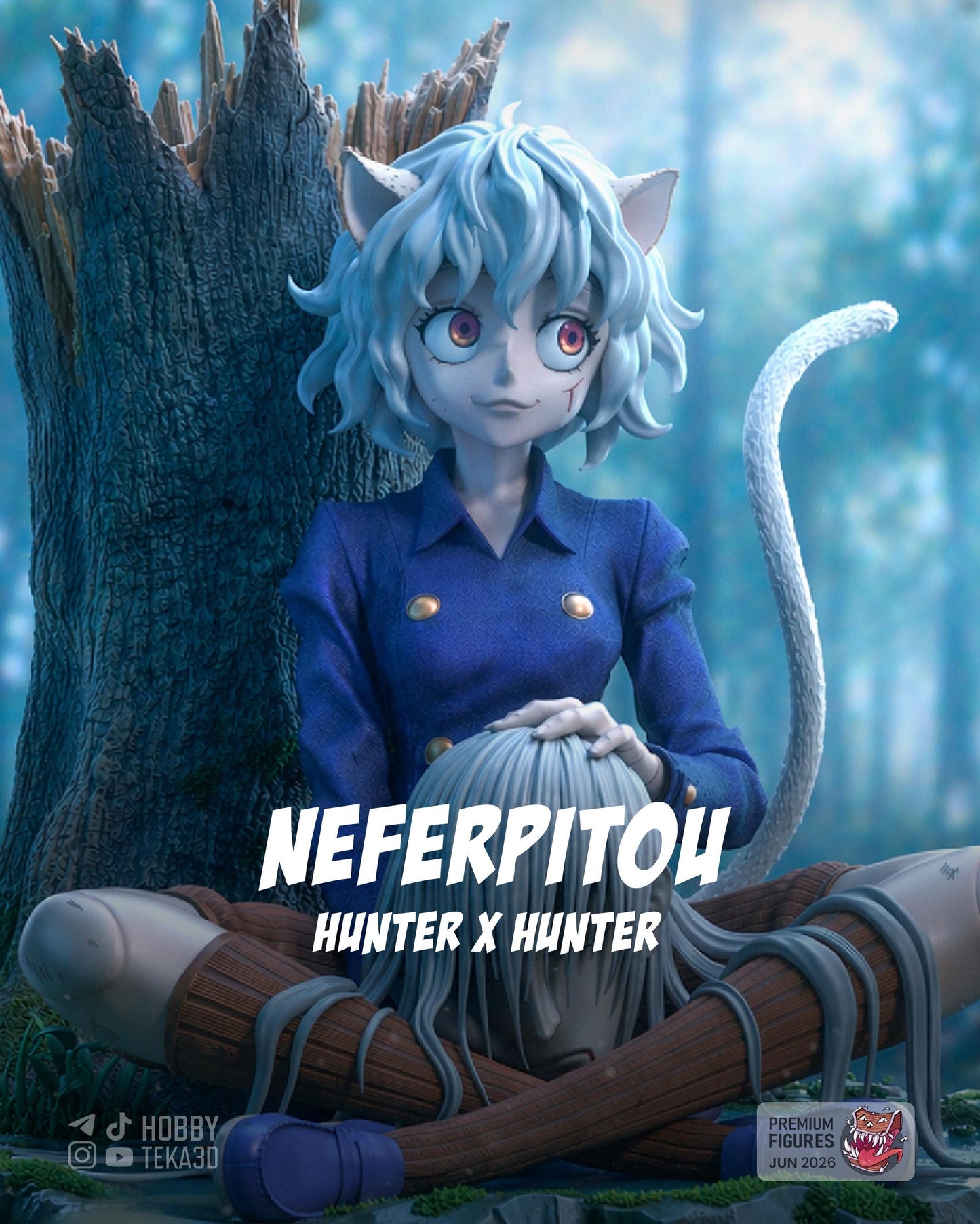 Anime Figure – Handpainted Resin Figure, Action Figure, inspired by Hunter x Hunter – Huntress