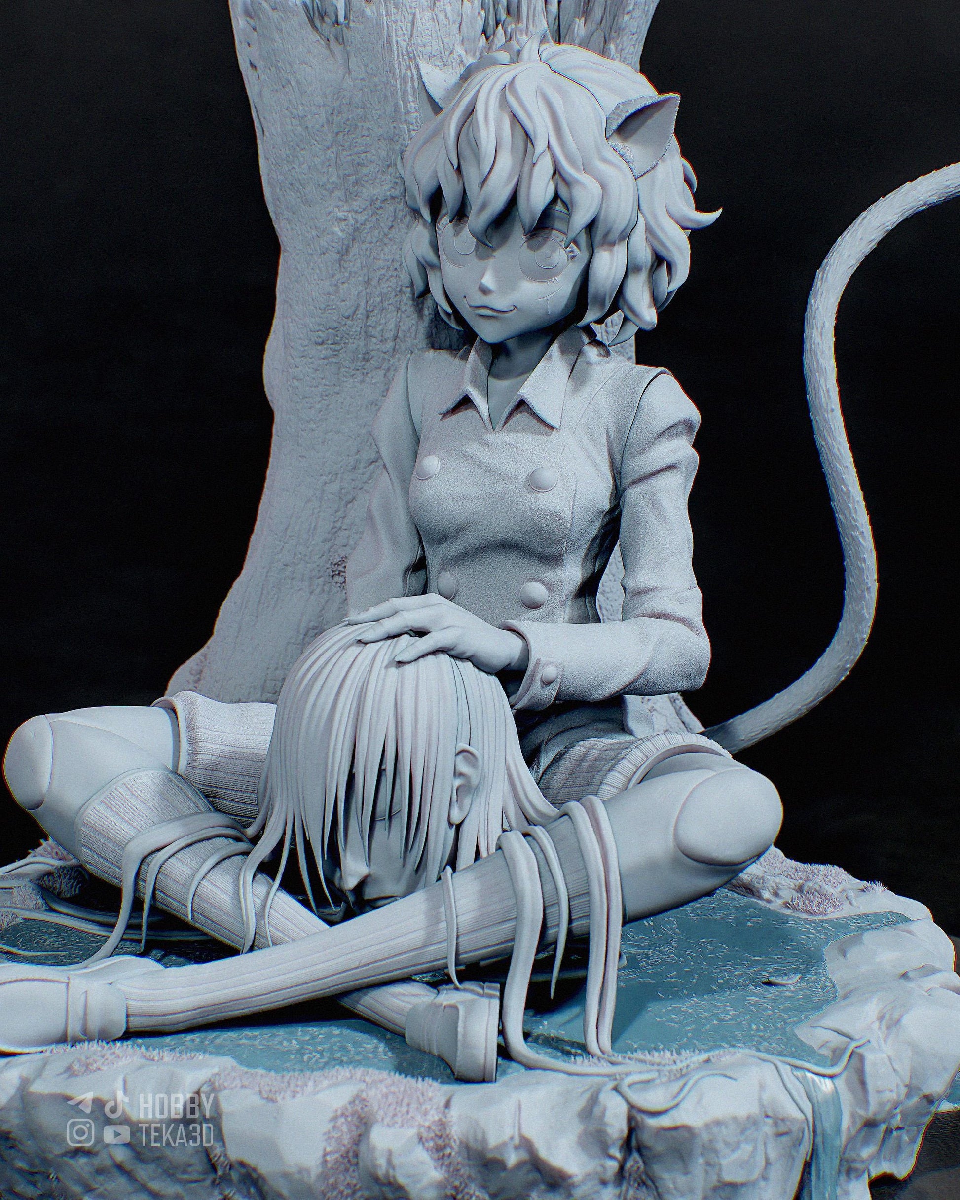 Anime Figure – Unpainted Resin Figure, Action Figure, inspired by Hunter x Hunter – Huntress