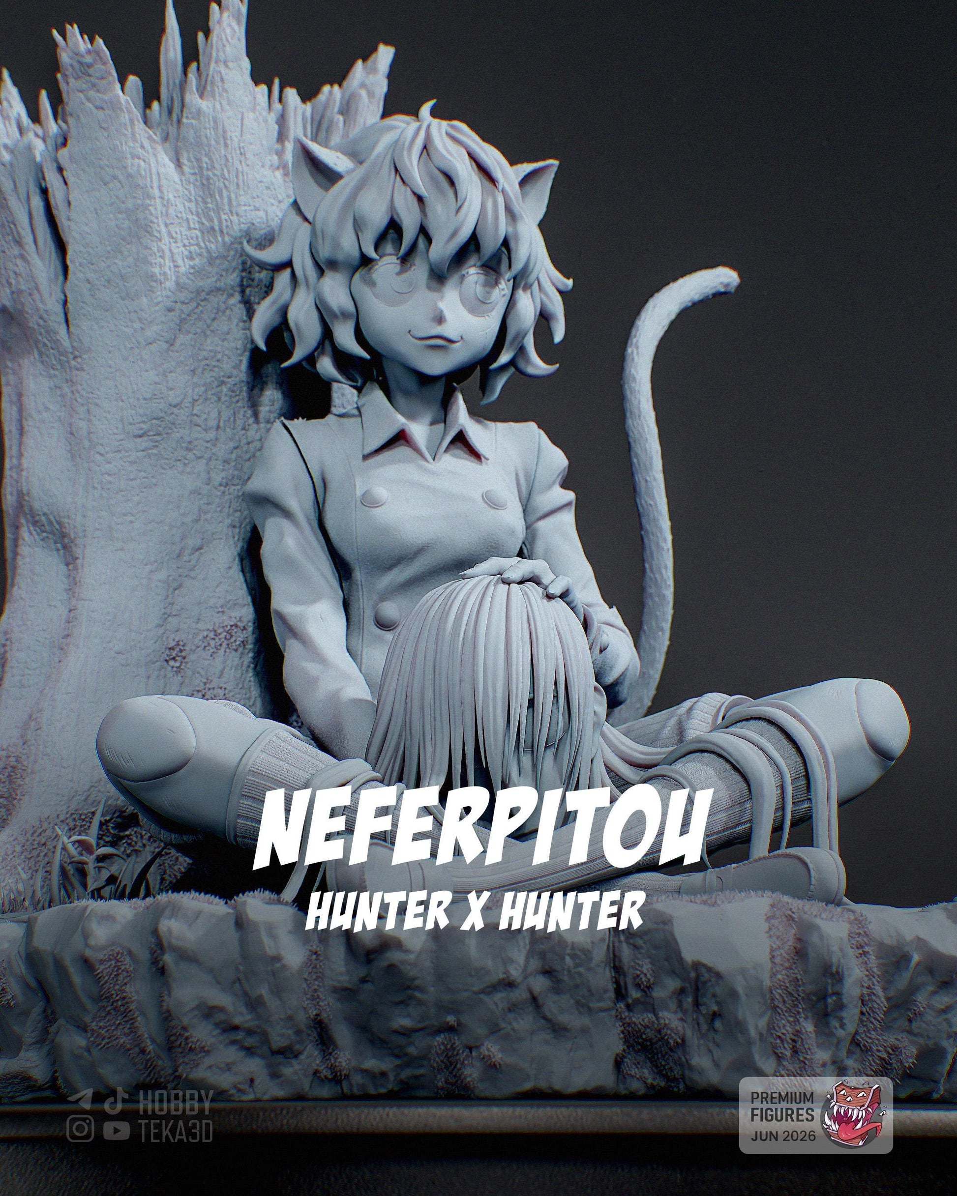 Anime Figure – Unpainted Resin Figure, Action Figure, inspired by Hunter x Hunter – Huntress