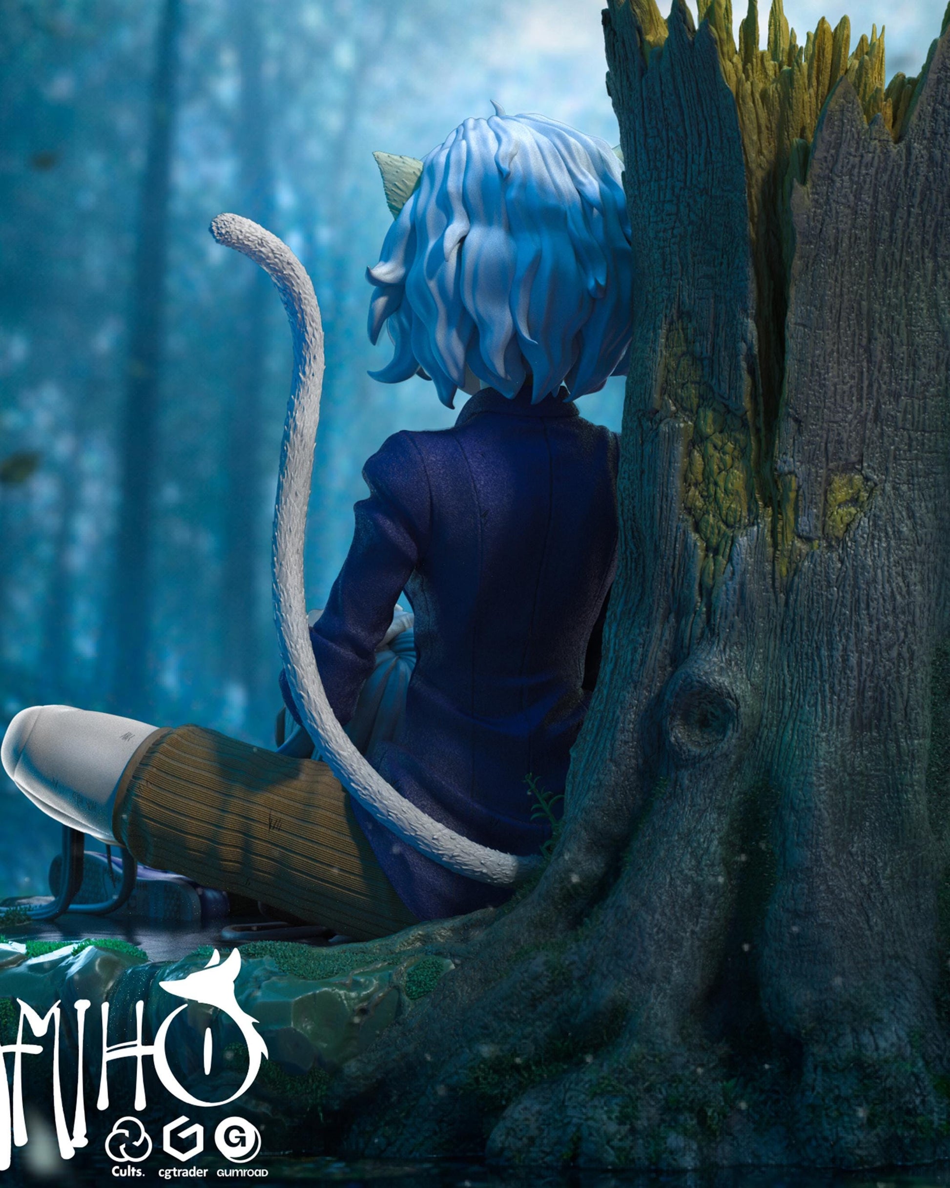 Anime Figure – Handpainted Resin Figure, Action Figure, inspired by Hunter x Hunter – Huntress